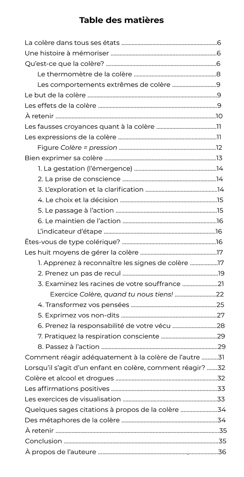 Extrait du livre numérique PDF Les huit moyens de gérer la colère
