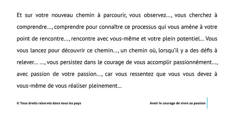 Extrait du script hypnotique - Avoir le courage de vivre sa passion